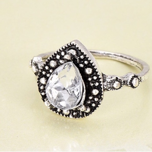 Silver Gemstone Ring Set - Picture 3 of 5